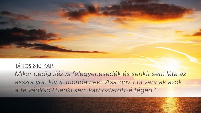 János 8:10 KAR Bible Verse Image