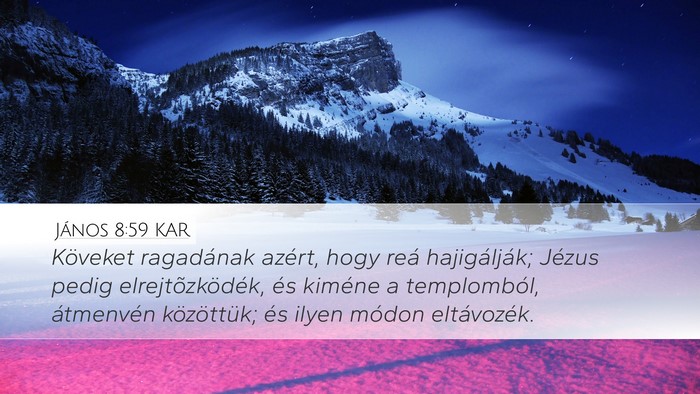 János 8:59 KAR Bible Verse Image