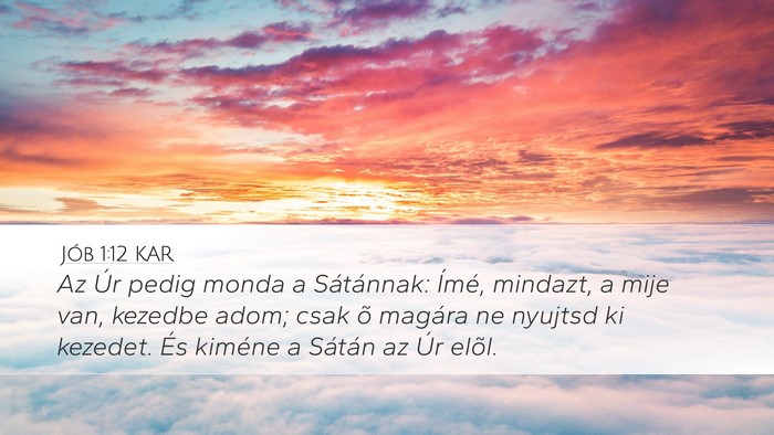 Jób 1:12 KAR Bible Verse Image