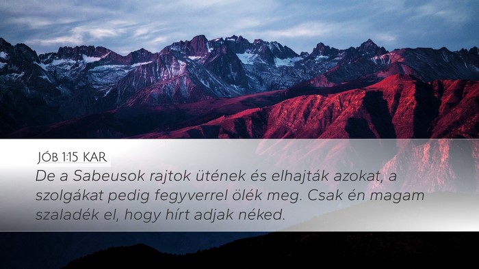 Jób 1:15 KAR Bible Verse Image