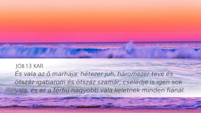 Jób 1:3 KAR Bible Verse Image