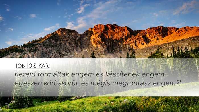 Jób 10:8 KAR Bible Verse Image