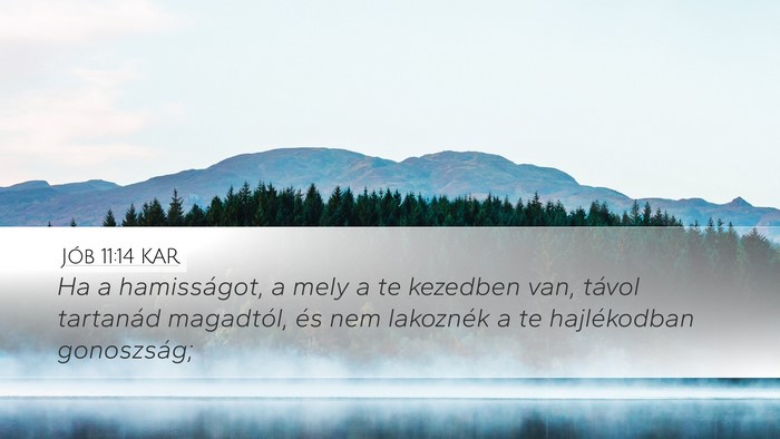 Jób 11:14 KAR Bible Verse Image