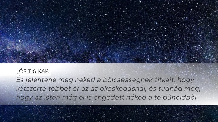 Jób 11:6 KAR Bible Verse Image