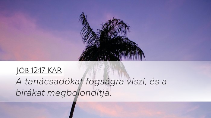 Jób 12:17 KAR Bible Verse Image