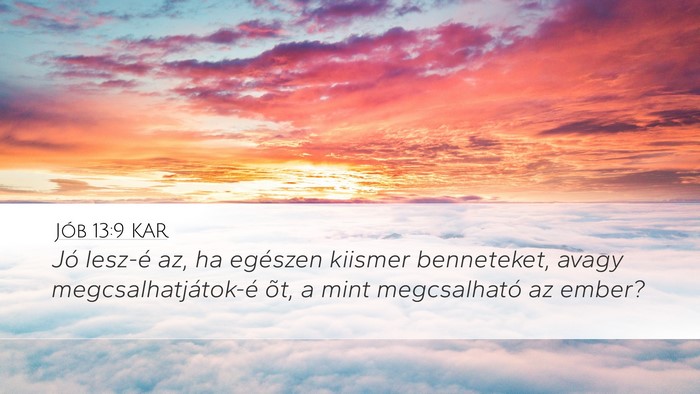 Jób 13:9 KAR Bible Verse Image