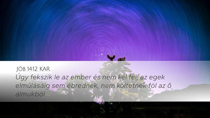 Jób 14:12 KAR Bible Verse Image