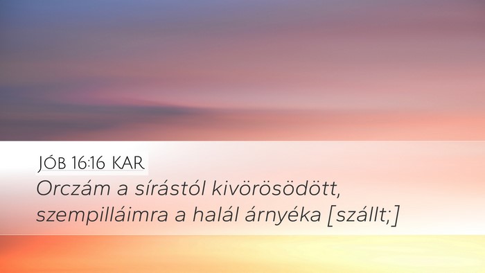 Jób 16:16 KAR Bible Verse Image