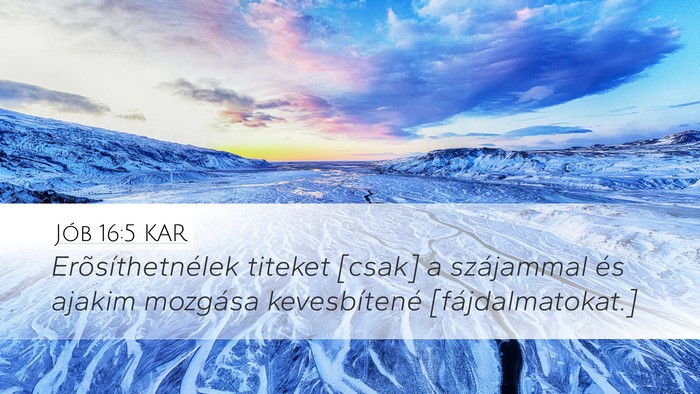 Jób 16:5 KAR Bible Verse Image