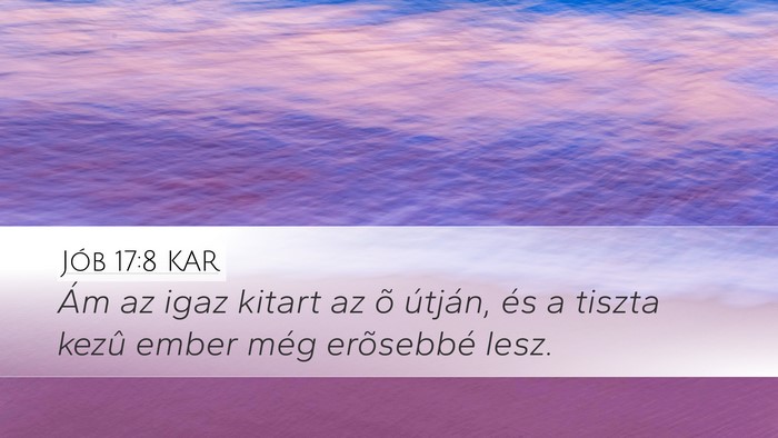 Jób 17:8 KAR Bible Verse Image