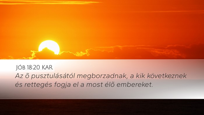 Jób 18:20 KAR Bible Verse Image
