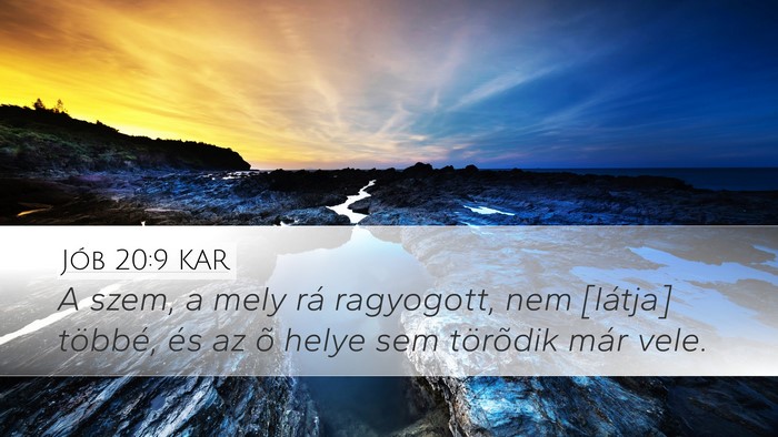 Jób 20:9 KAR Bible Verse Image