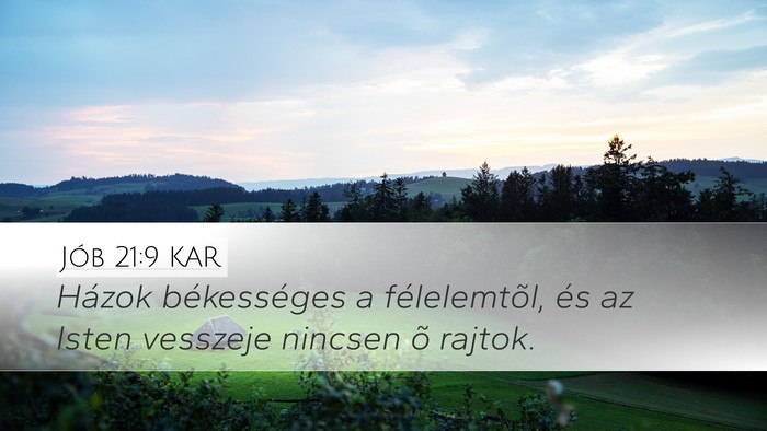 Jób 21:9 KAR Bible Verse Image