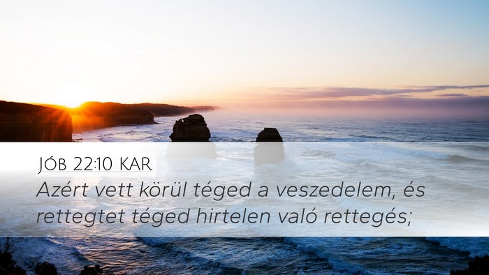 Jób 22:10 KAR Bible Verse Image