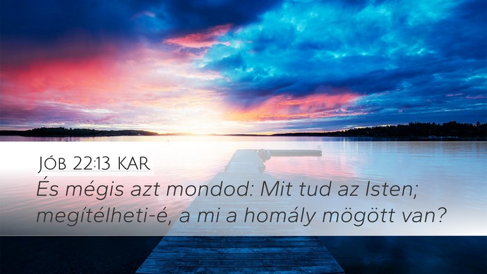 Jób 22:13 KAR Bible Verse Image