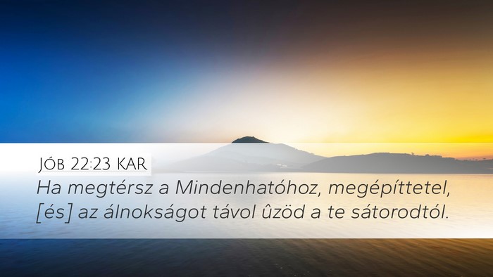 Jób 22:23 KAR Bible Verse Image