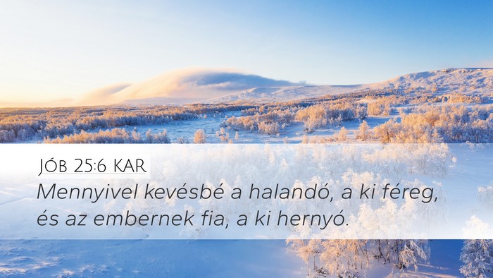 Jób 25:6 KAR Bible Verse Image