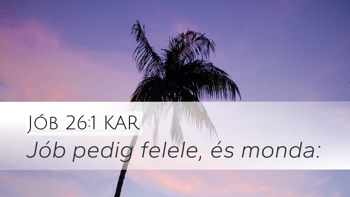 Jób 26:1 KAR Bible Verse Image