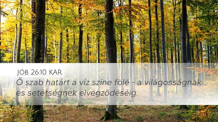 Jób 26:10 KAR Bible Verse Image