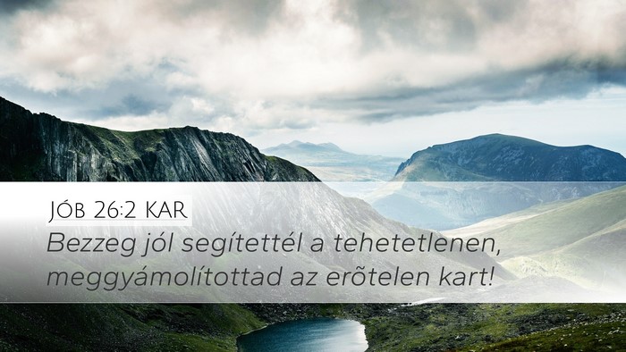 Jób 26:2 KAR Bible Verse Image