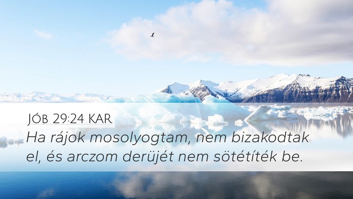 Jób 29:24 KAR Bible Verse Image