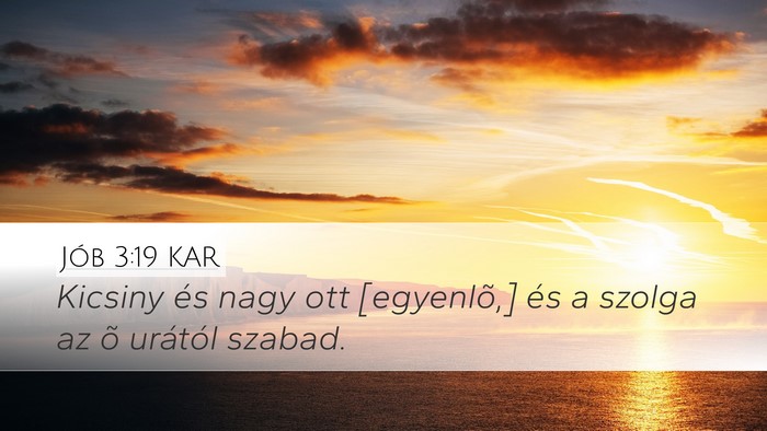 Jób 3:19 KAR Bible Verse Image
