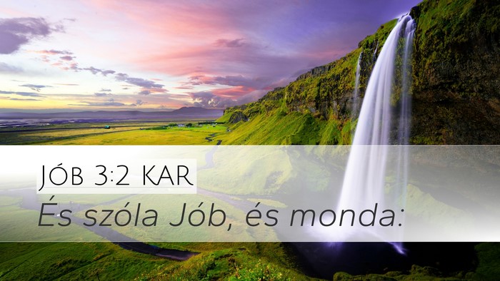 Jób 3:2 KAR Desktop Wallpaper - És szóla Jób, és - Desktop Bible Verse Wallpaper