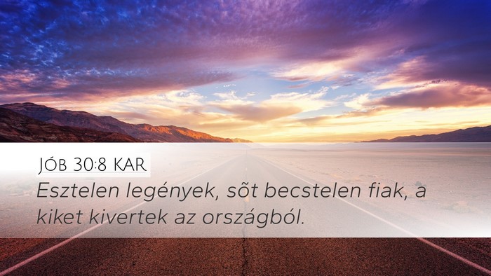 Jób 30:8 KAR Bible Verse Image