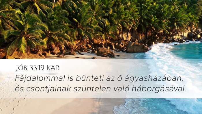 Jób 33:19 KAR Bible Verse Image