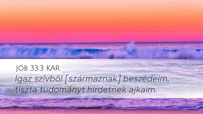 Jób 33:3 KAR Bible Verse Image