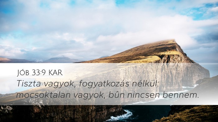 Jób 33:9 KAR Bible Verse Image