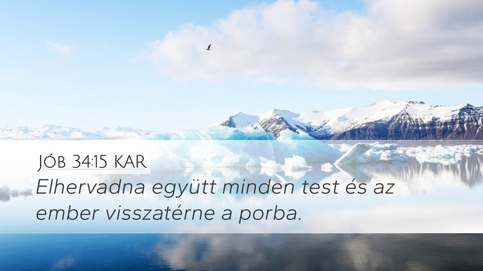 Jób 34:15 KAR Bible Verse Image