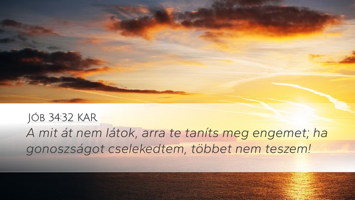 Jób 34:32 KAR Bible Verse Image