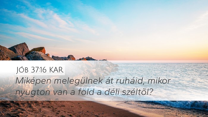 Jób 37:16 KAR Bible Verse Image