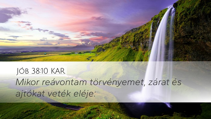 Jób 38:10 KAR Bible Verse Image