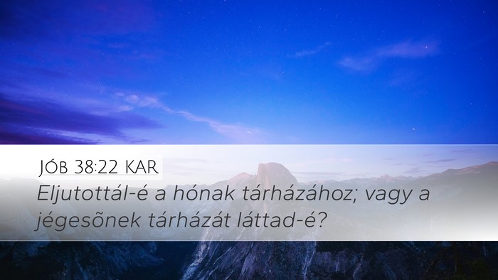 Jób 38:22 KAR Bible Verse Image