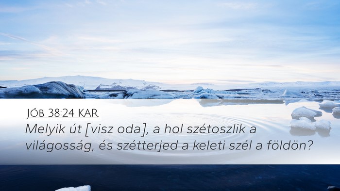 Jób 38:24 KAR Bible Verse Image
