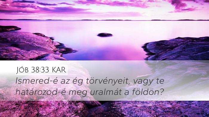 Jób 38:33 KAR Bible Verse Image