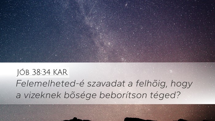 Jób 38:34 KAR Bible Verse Image