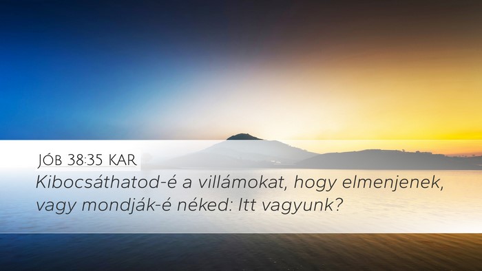 Jób 38:35 KAR Bible Verse Image