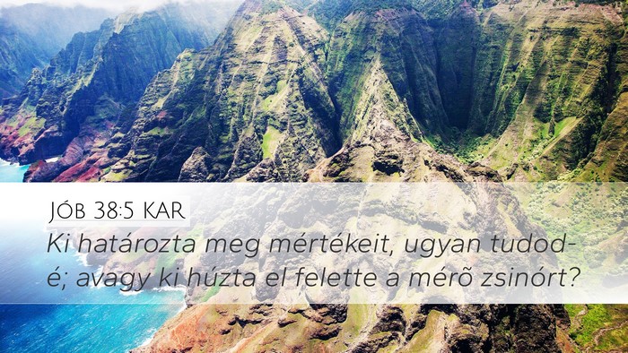 Jób 38:5 KAR Bible Verse Image