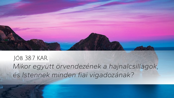 Jób 38:7 KAR Bible Verse Image