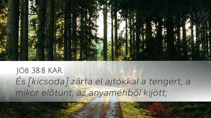 Jób 38:8 KAR Bible Verse Image