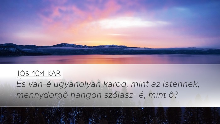 Jób 40:4 KAR Bible Verse Image