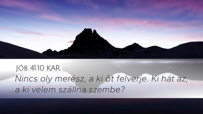 Jób 41:10 KAR Bible Verse Image