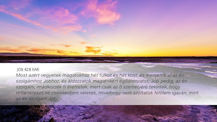 Jób 42:8 KAR Bible Verse Image
