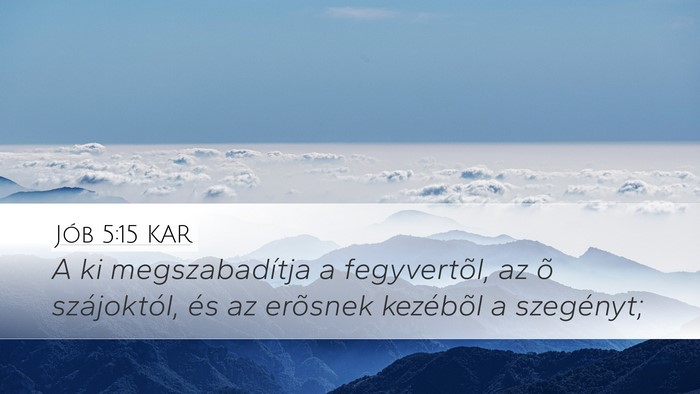 Jób 5:15 KAR Bible Verse Image