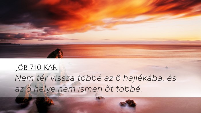 Jób 7:10 KAR Bible Verse Image