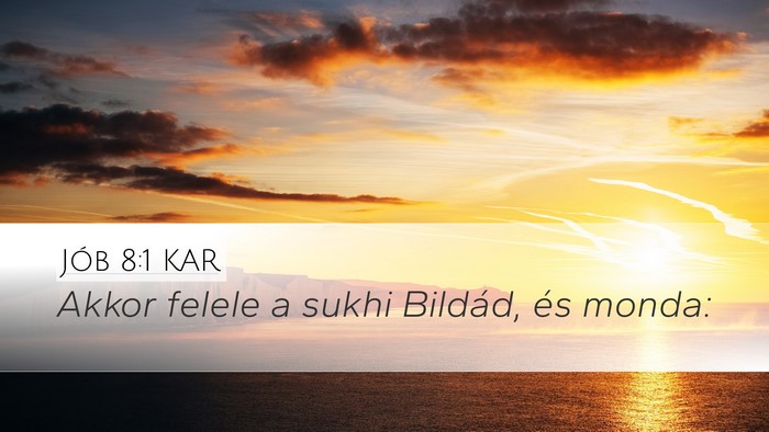 Jób 8:1 KAR Bible Verse Image