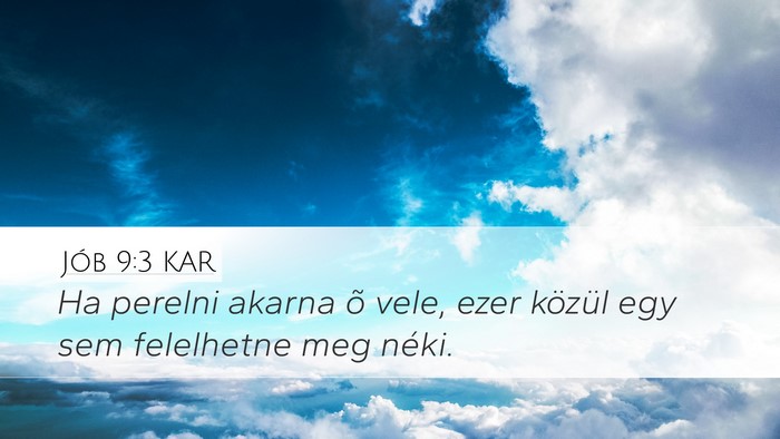 Jób 9:3 KAR Bible Verse Image